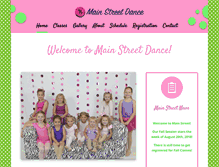 Tablet Screenshot of mainstreetdance.com